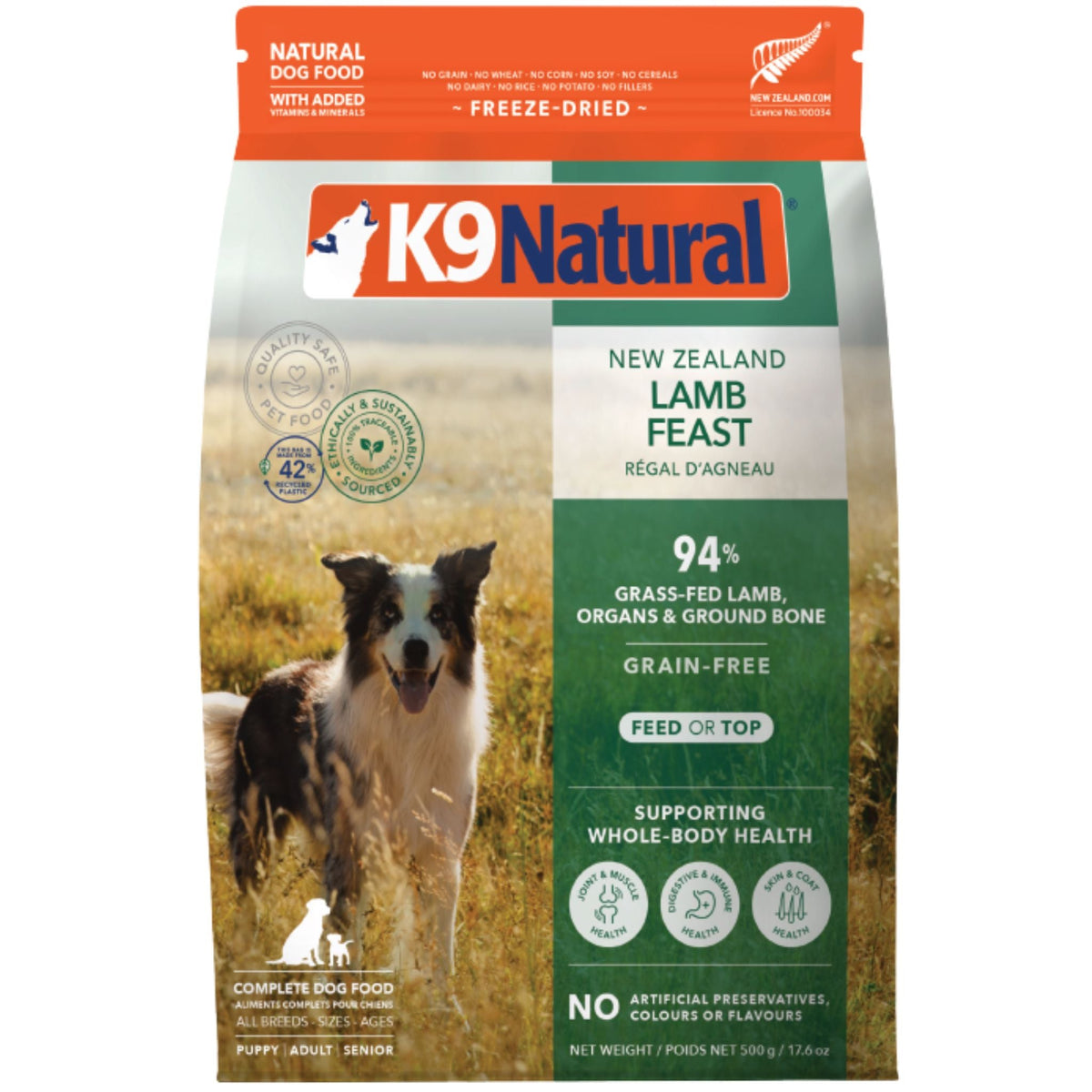 K9 Natural Dog Food Freeze Dried Lamb Feast