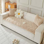 Thick Plush Hexagon-Quilted Pet Mat Non-Slip Couch Cover