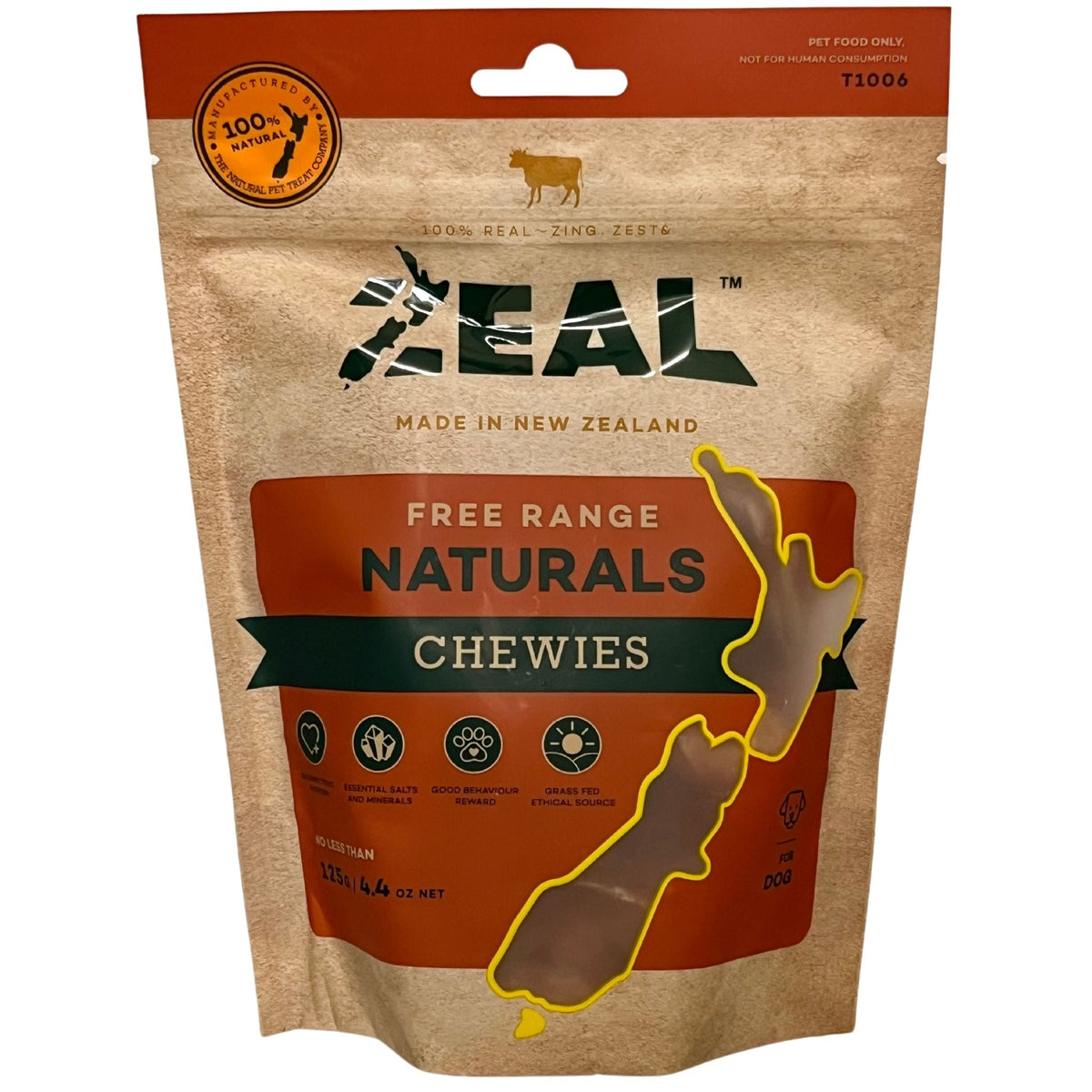 Zeal Free Range Naturals Chewies Pet Treats 125g