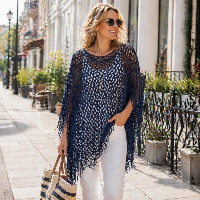 🏆 Last Day Special Price £9.99! 💐Summer Metallic Crochet Cover-Up – Lightweight, Flowy & Effortlessly Stylish summer outfit