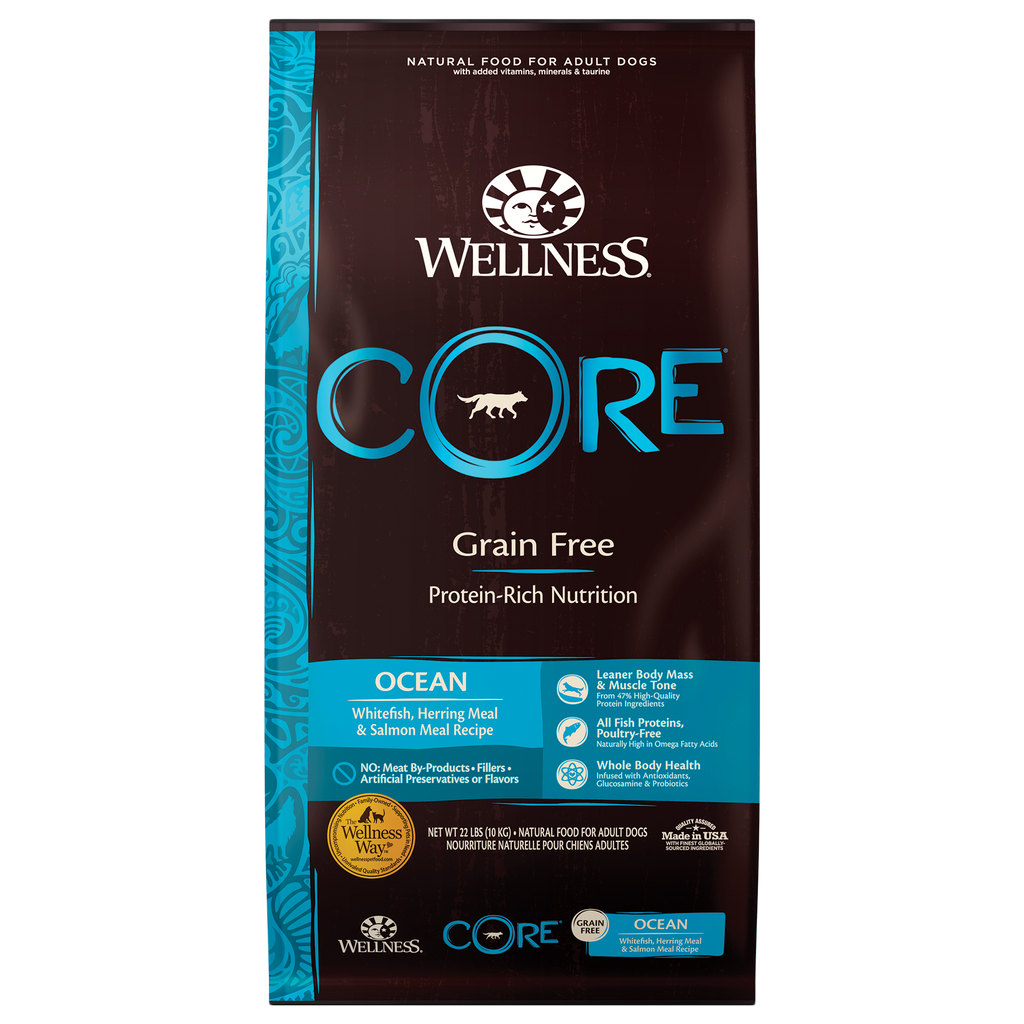 Wellness Core Dry Dog Food Grain Free Ocean: Whitefish, Herring & Salmon
