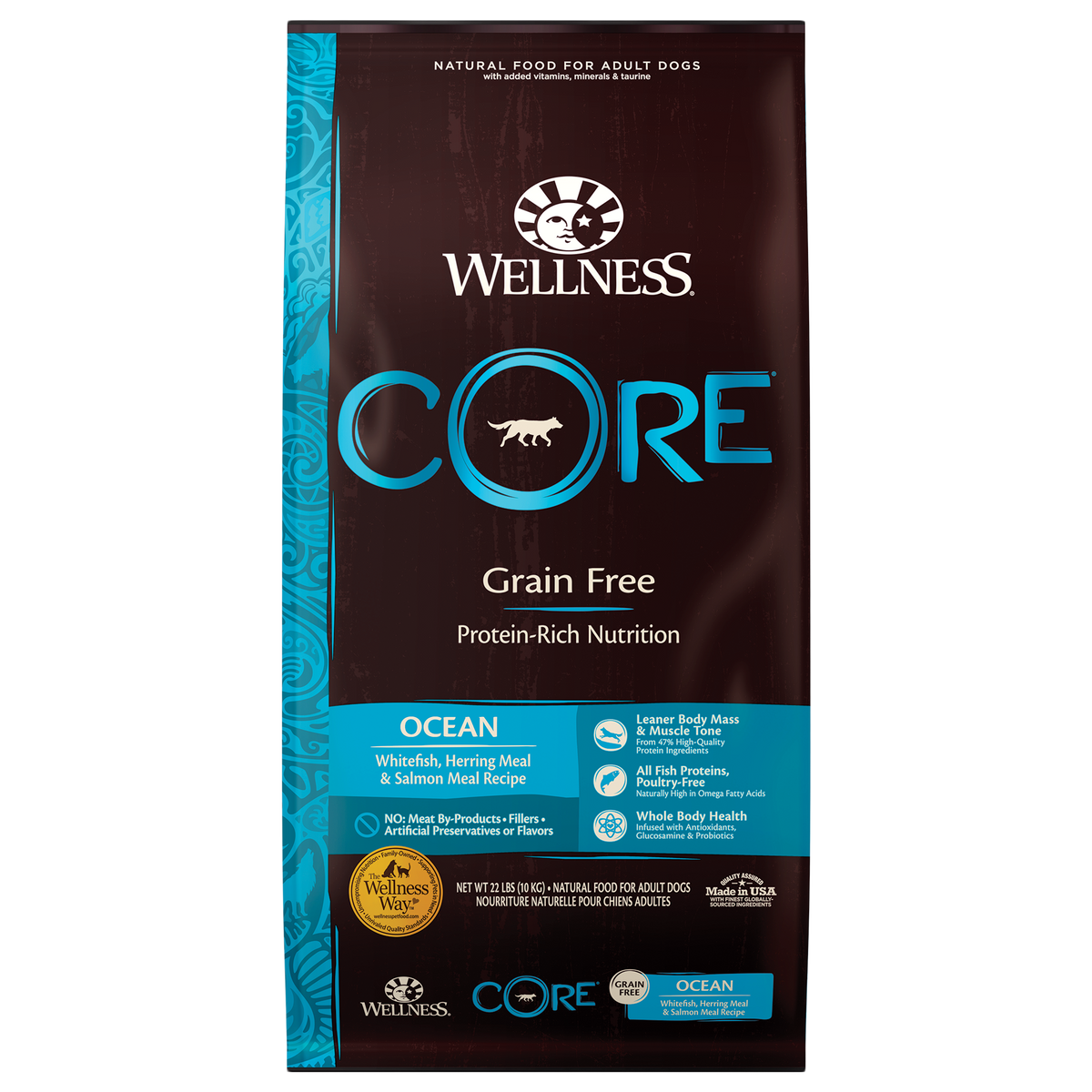 Wellness Core Dry Dog Food Grain Free Ocean: Whitefish, Herring & Salmon