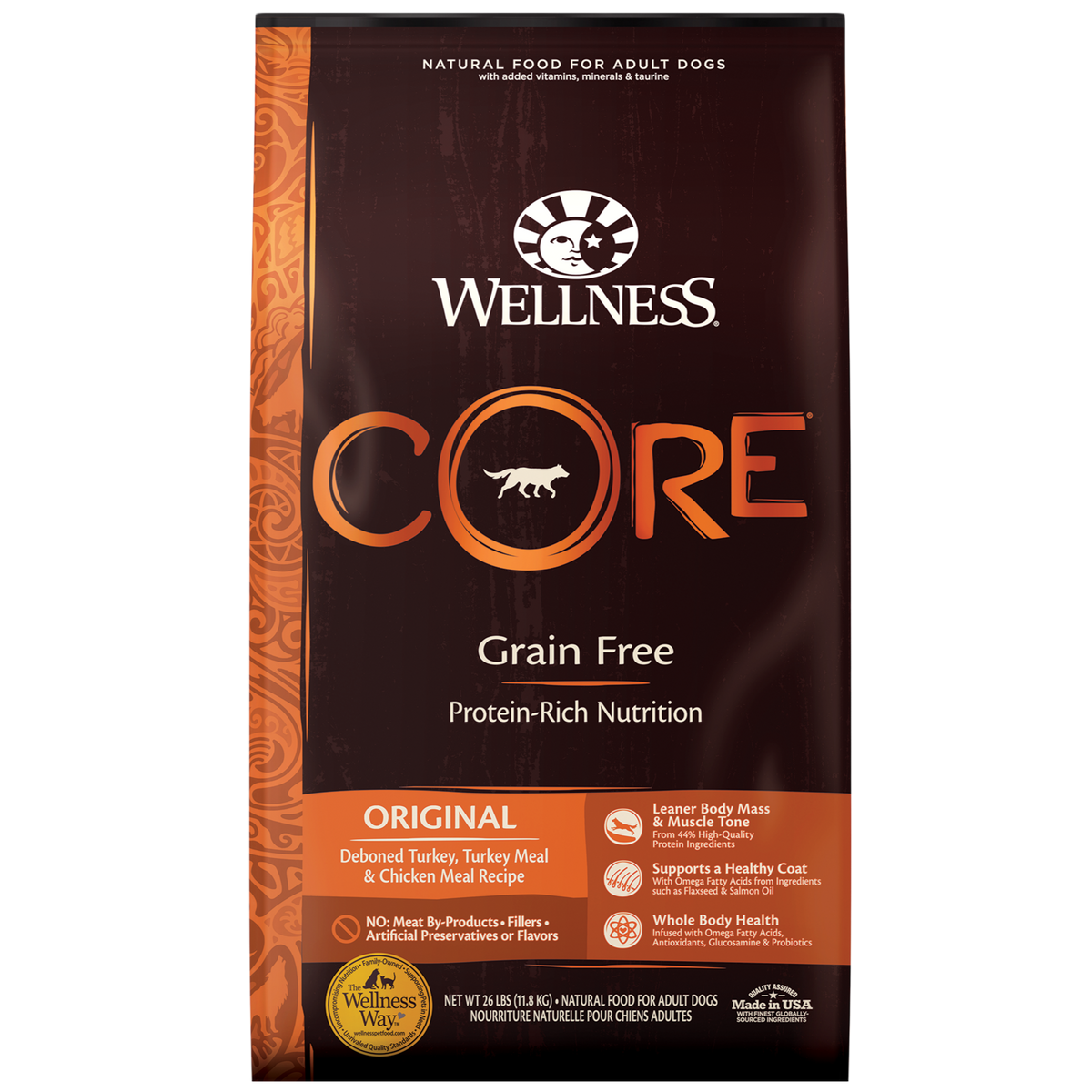 Wellness Core Dry Dog Food Grain Free Original: Chicken & Turkey