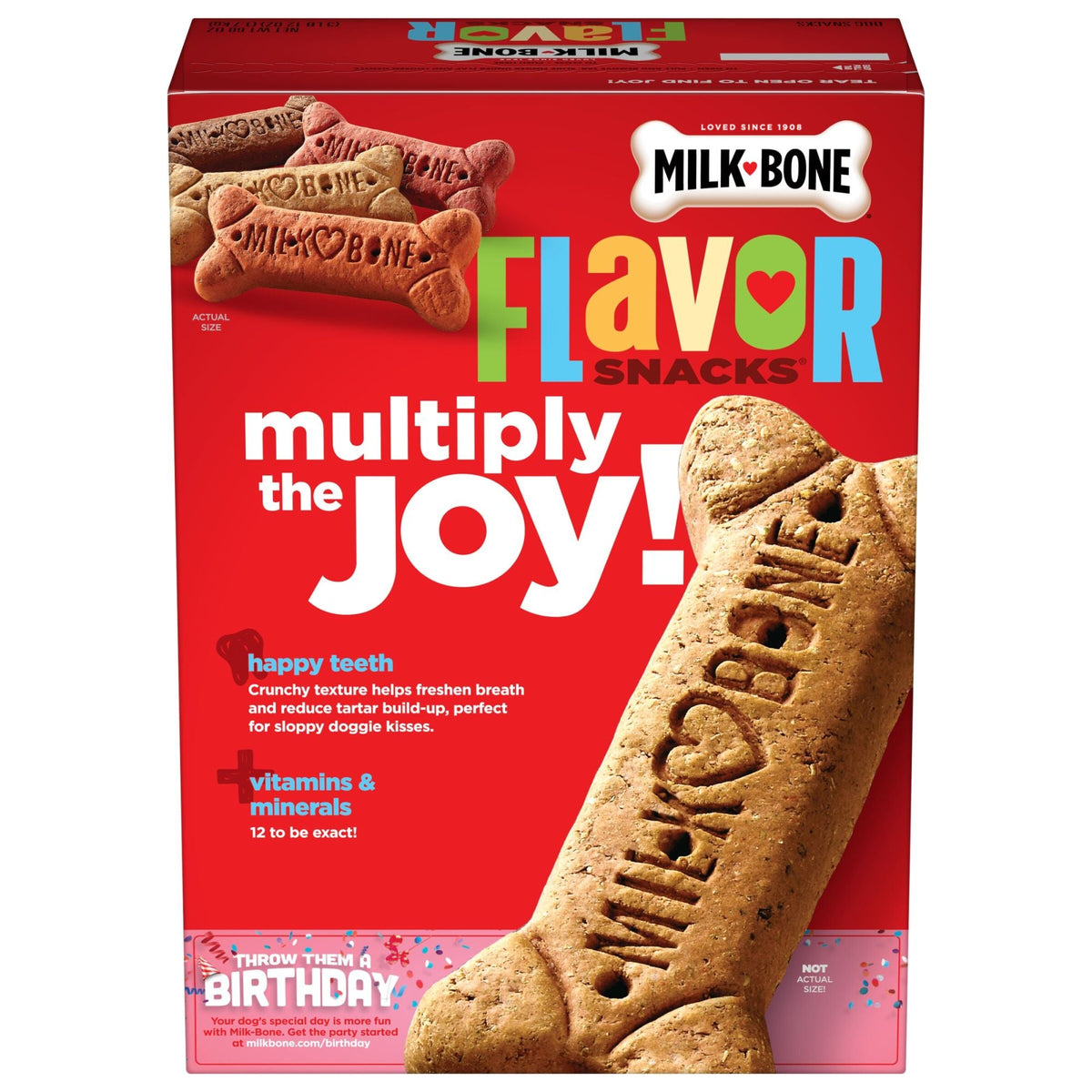 Milk-Bone Flavor Snacks Large Dog Biscuits, Flavored Crunchy Dog Treats, 60 Oz.