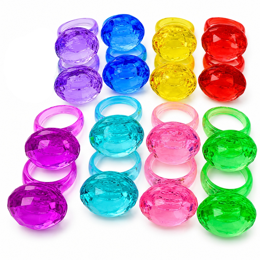 1167 Pk16 Plastic Diamond Rings