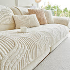 Soft Plush Geometric Textured Non-Slip Couch Cover