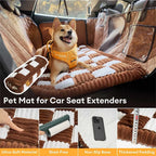 Premium Faux Leather Dog Car Seat Cover Waterproof Dog Hammock for Car - RideProtector