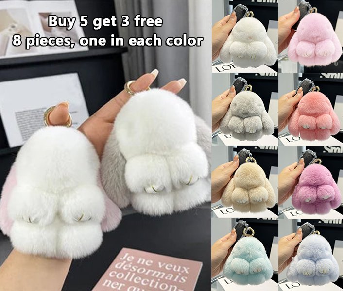 💕Early Bird Special Offer: 60% OFF🐰 Handmade Soft Bunny PomPom Charms
