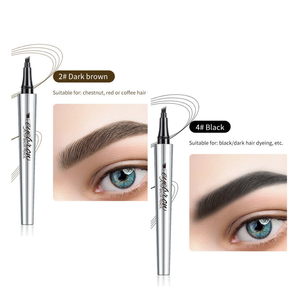 🔥 Waterproof Microblading Eyebrow Pen 4 Fork Tip Tattoo Pencil