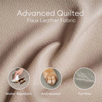 Deluxe Faux Leather & Plush Removable Orthopedic Donut Dog Bed - WarmNest