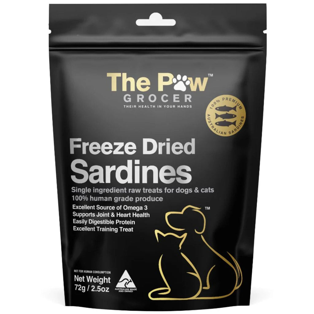 The Paw Grocer Freeze Dried Pet Treats Black Label Sardines