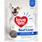 Love'em Air Dried Beef Liver Dog Treats