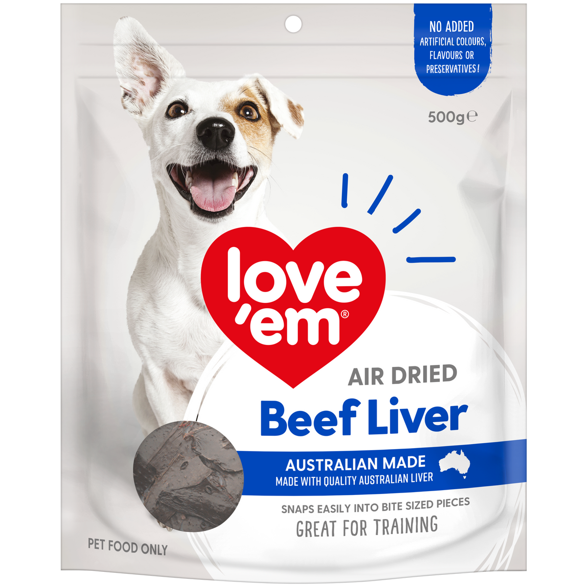 Love'em Air Dried Beef Liver Dog Treats