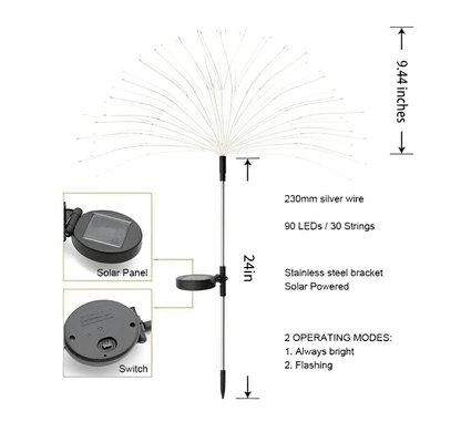 ✨Last Day Sale - 50% OFF🔥Waterproof Solar Garden Fireworks Lamp