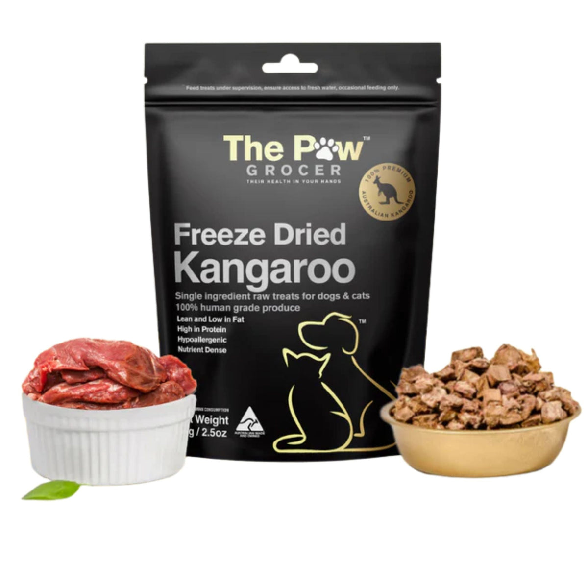 The Paw Grocer Freeze Dried Pet Treats Black Label Kangaroo