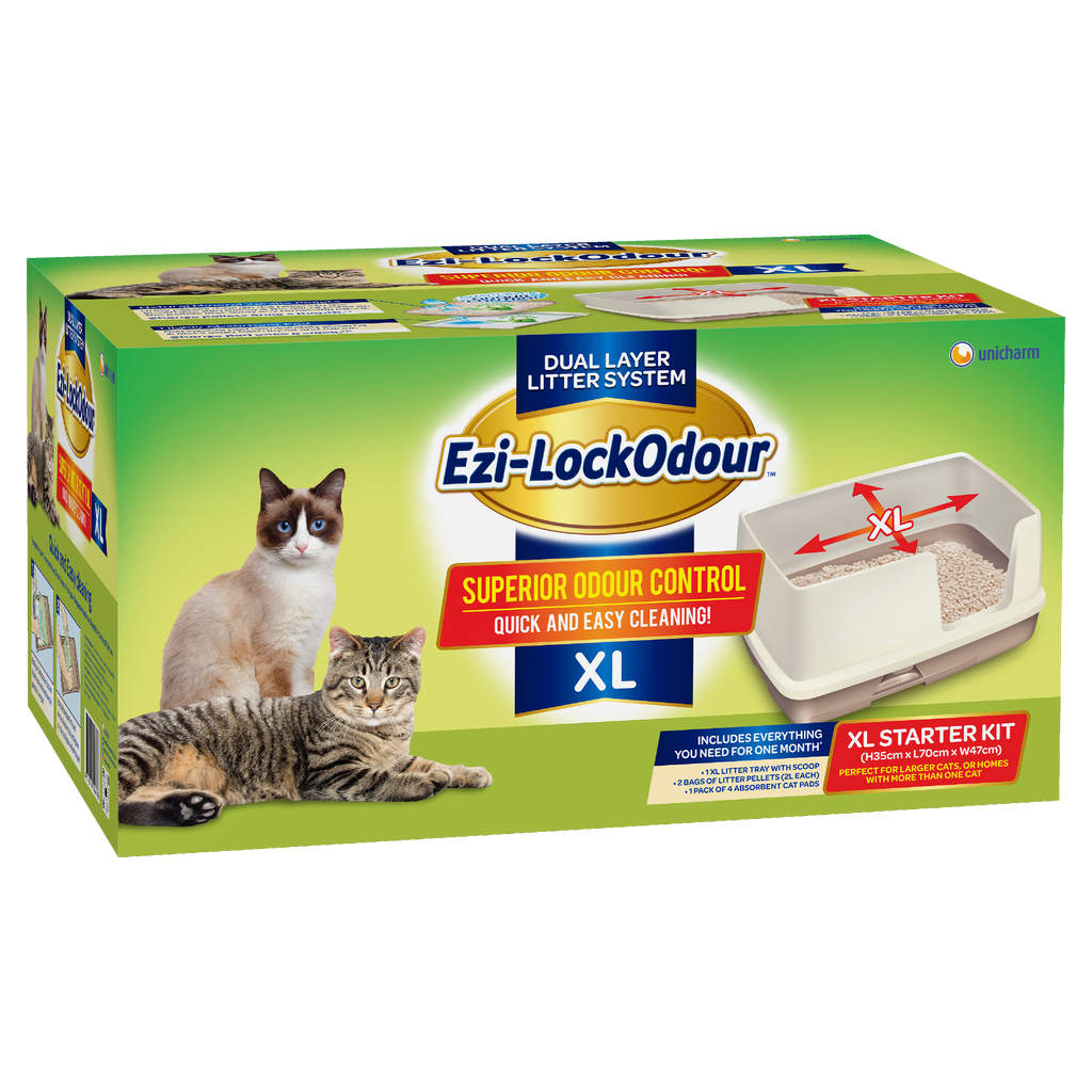 Ezi-LockOdour Dual Layer Cat Litter System XL Kit