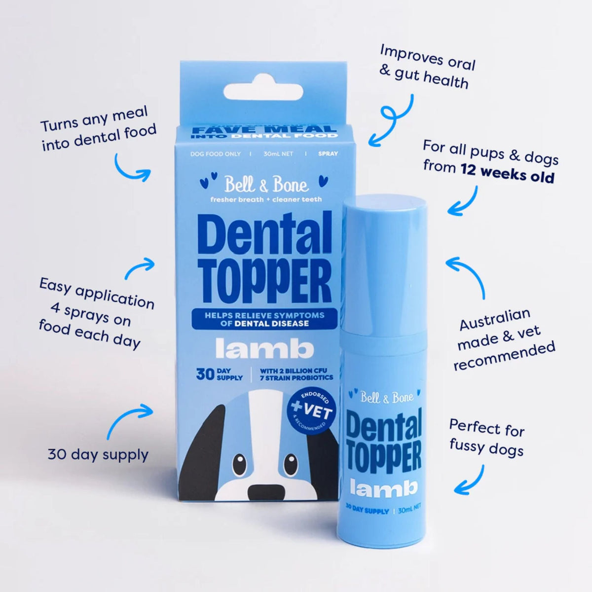 Bell and Bone Dog Dental Topper - Lamb