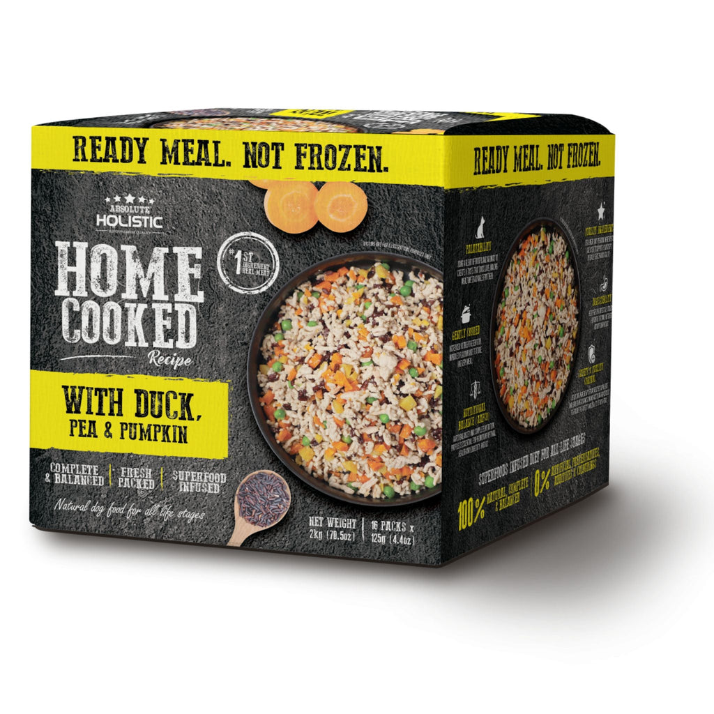Absolute Holistic Home Cooked Wet Dog Food Duck, Peas & Pumpkin
