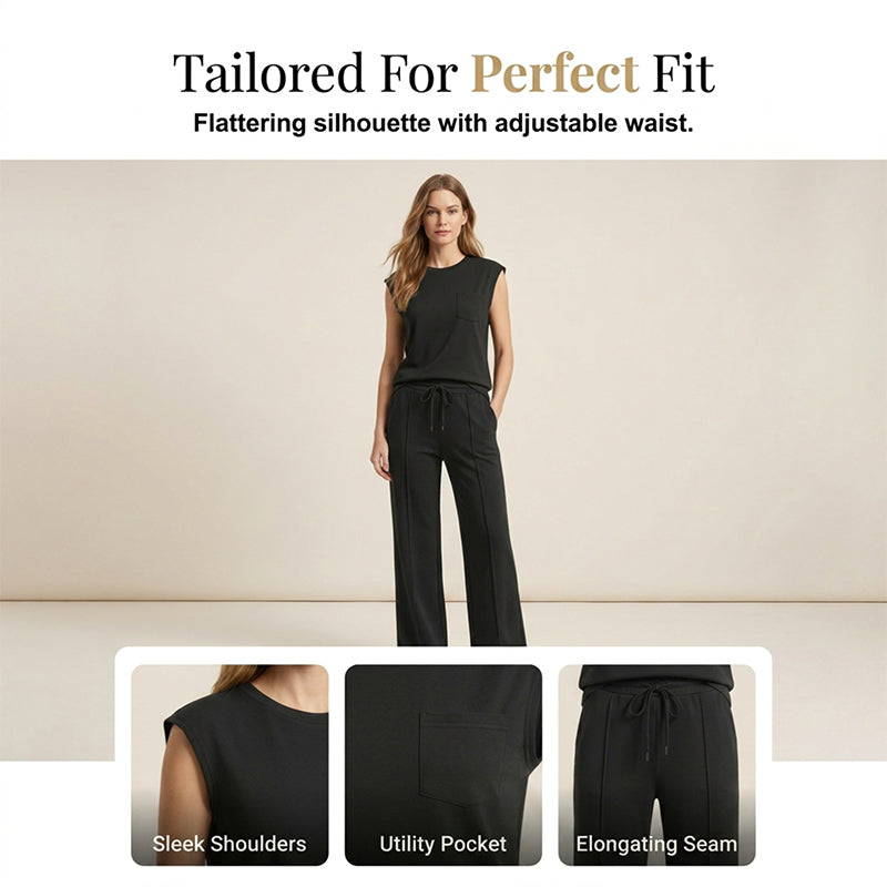 🔥Last Day Promotion 70% OFF💖Women's Casual Sleeveless Top and Drawstring Pants 2-Piece Set