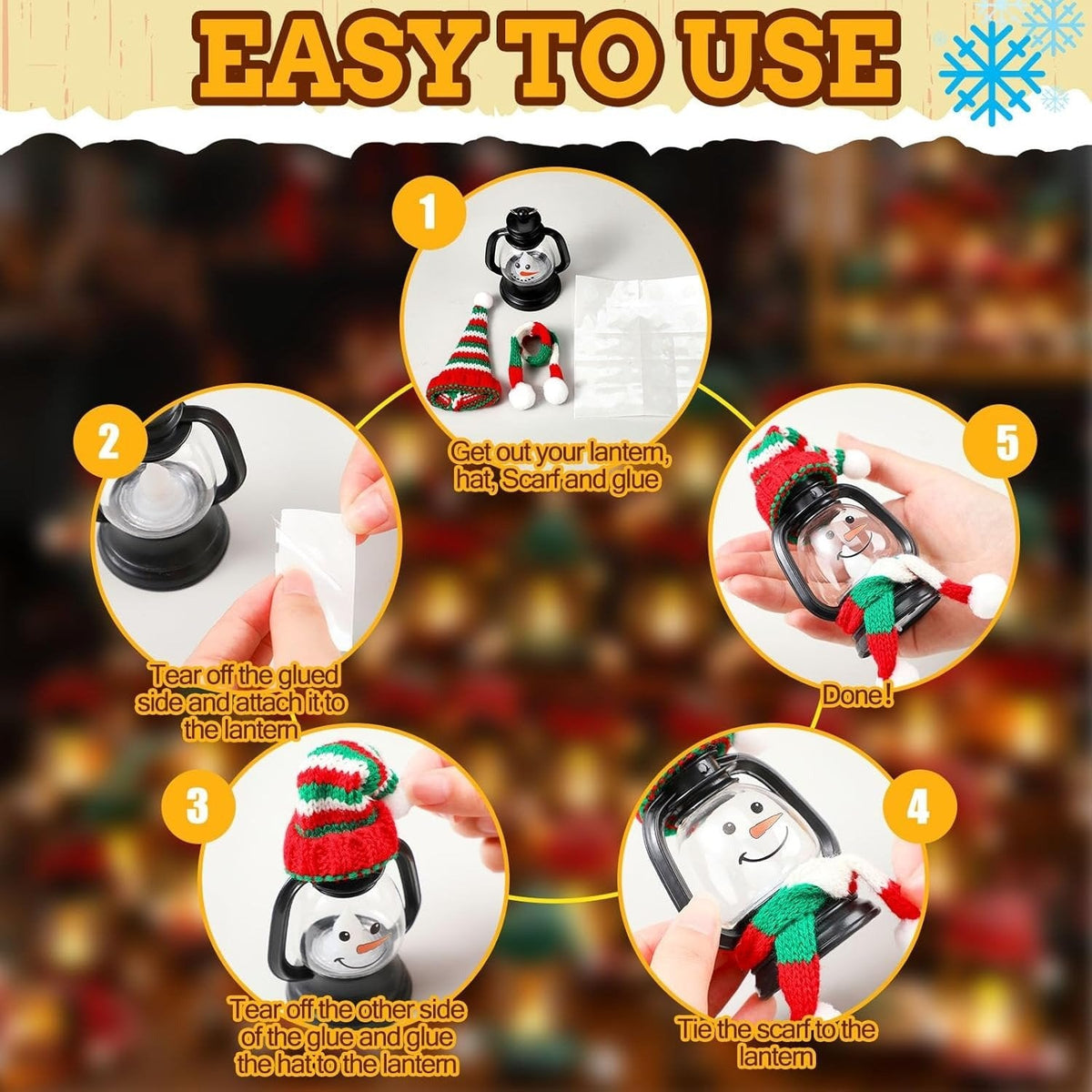 🎄Christmas Sale 50% OFF🎅🏻 -⛄ Snowman Lantern with Hats and Scarves