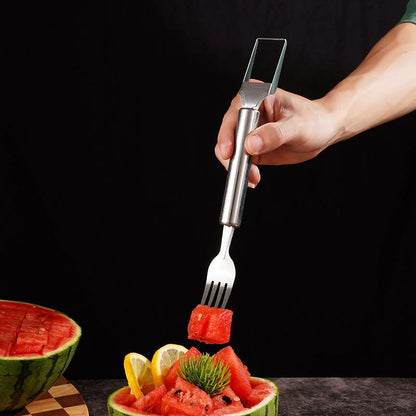 🍉 Effortless Fruit Prep-50% OFF-✨2-in-1 Fruit Cutter & Fork – For Quick and Easy Fruit Serving!🍓
