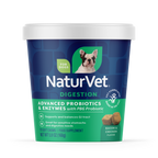 NaturVet Advanced Probiotics & Enzymes Digestion Supplement for Dogs, Bacon & Chicken Flavor, 70 Count