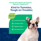 NaturVet Advanced Probiotics & Enzymes Digestion Supplement for Dogs, Bacon & Chicken Flavor, 70 Count