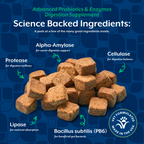 NaturVet Advanced Probiotics & Enzymes Digestion Supplement for Dogs, Bacon & Chicken Flavor, 70 Count