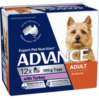 ADVANCE Adult Single Serve Wet Dog Food Trays with Turkey