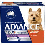 ADVANCE Adult Single Serve Wet Dog Food Trays with Turkey