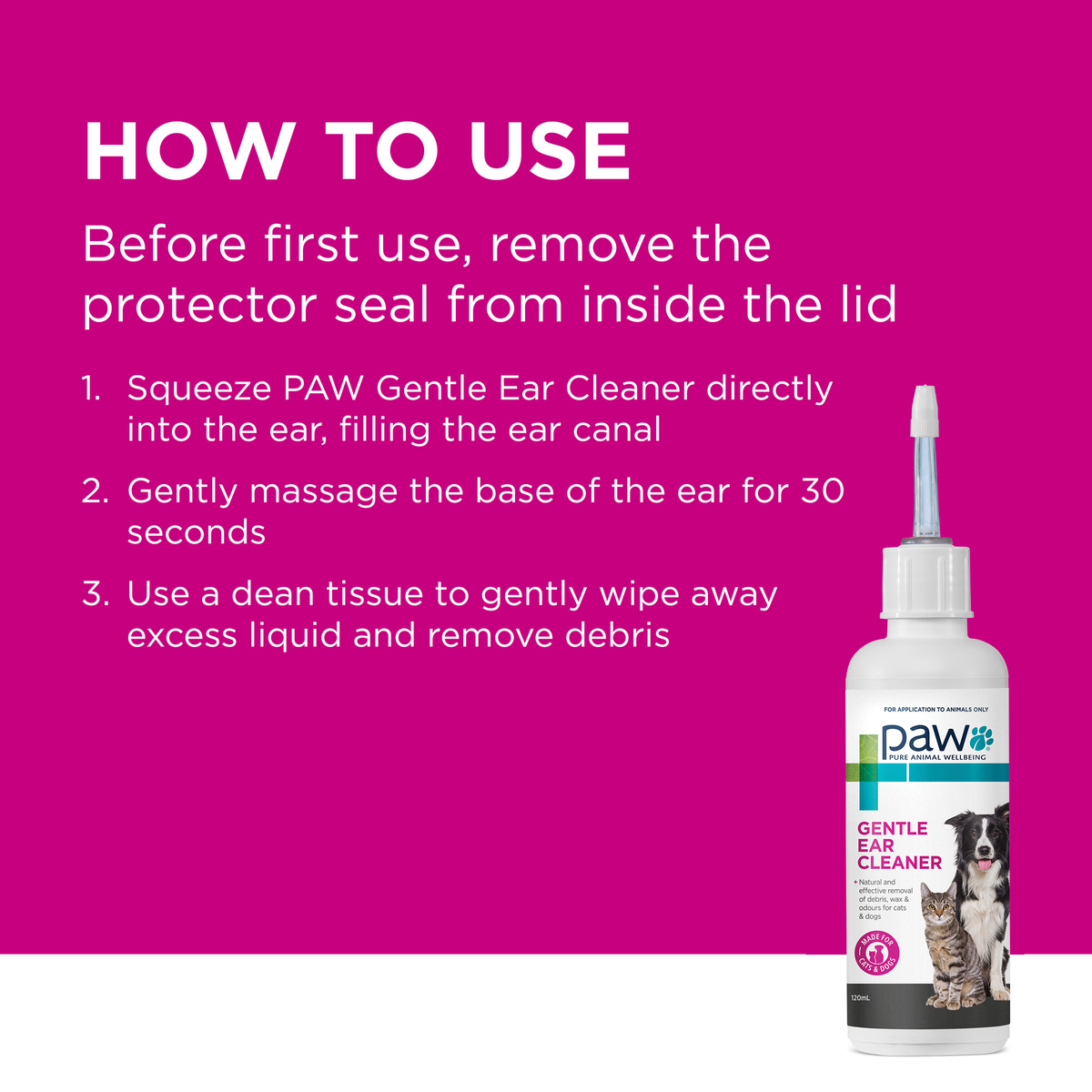 Paw By Blackmores Gentle Ear Cleaner for Cats & Dogs
