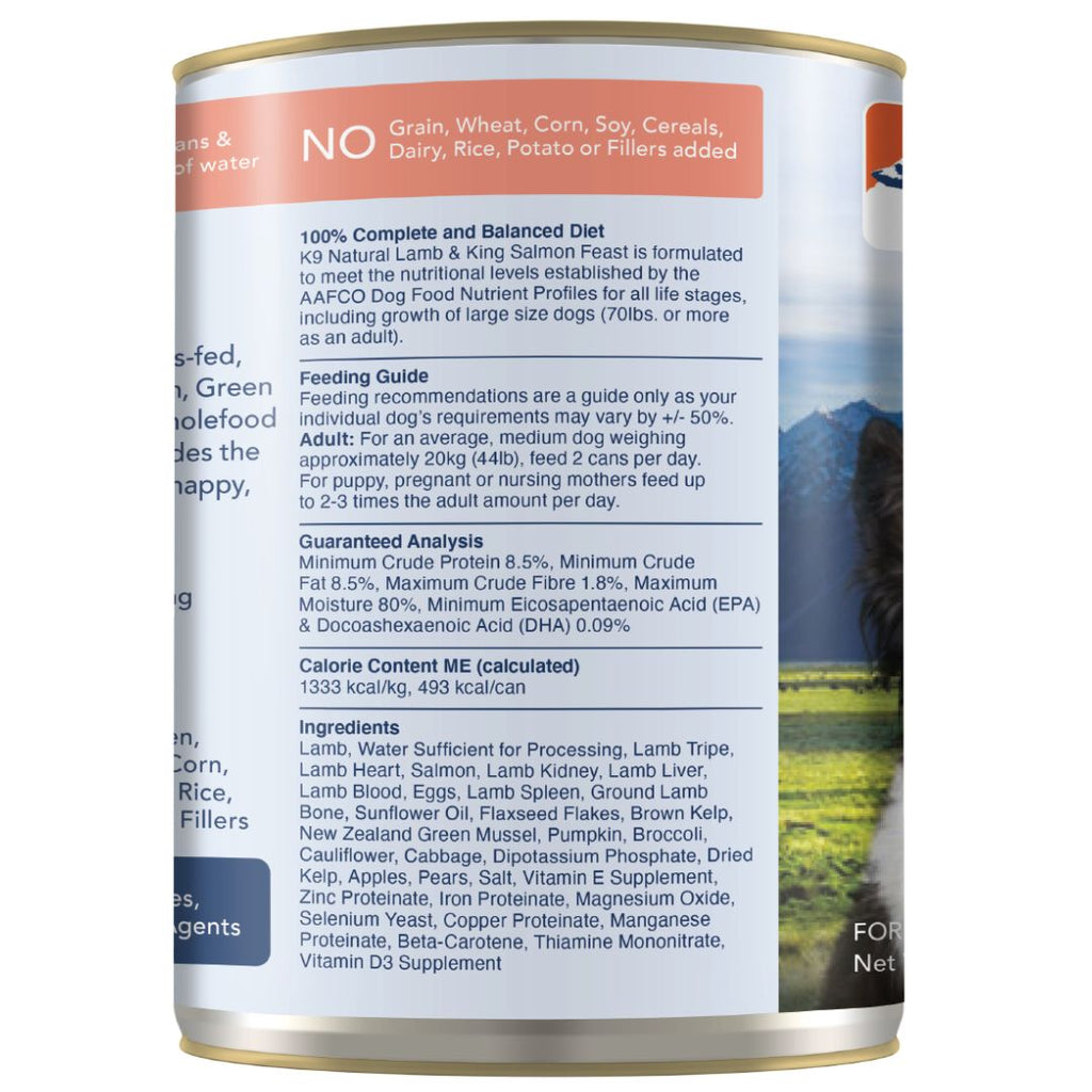 K9 Natural Canned Lamb & Salmon Feast