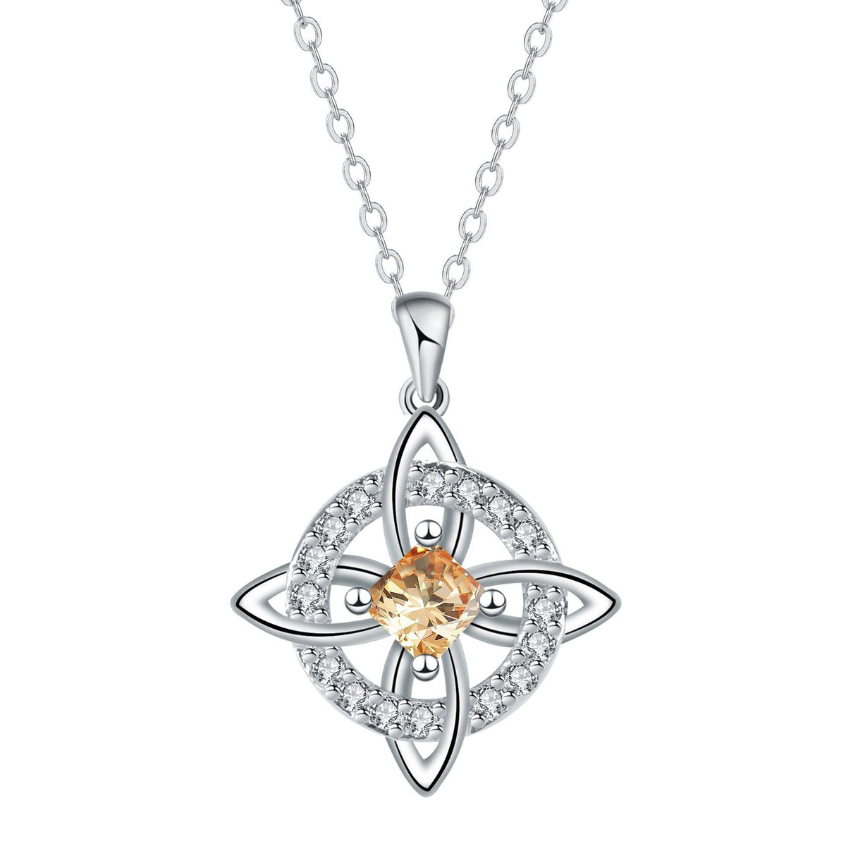Mystical Birthstone Witches Knot Necklace – Natural Crystal🔮💞Protect Your Loved Ones