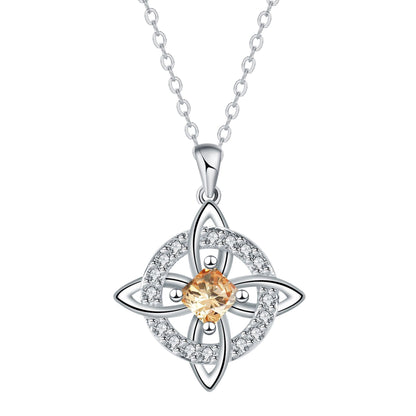 Mystical Birthstone Witches Knot Necklace – Natural Crystal🔮💞Protect Your Loved Ones