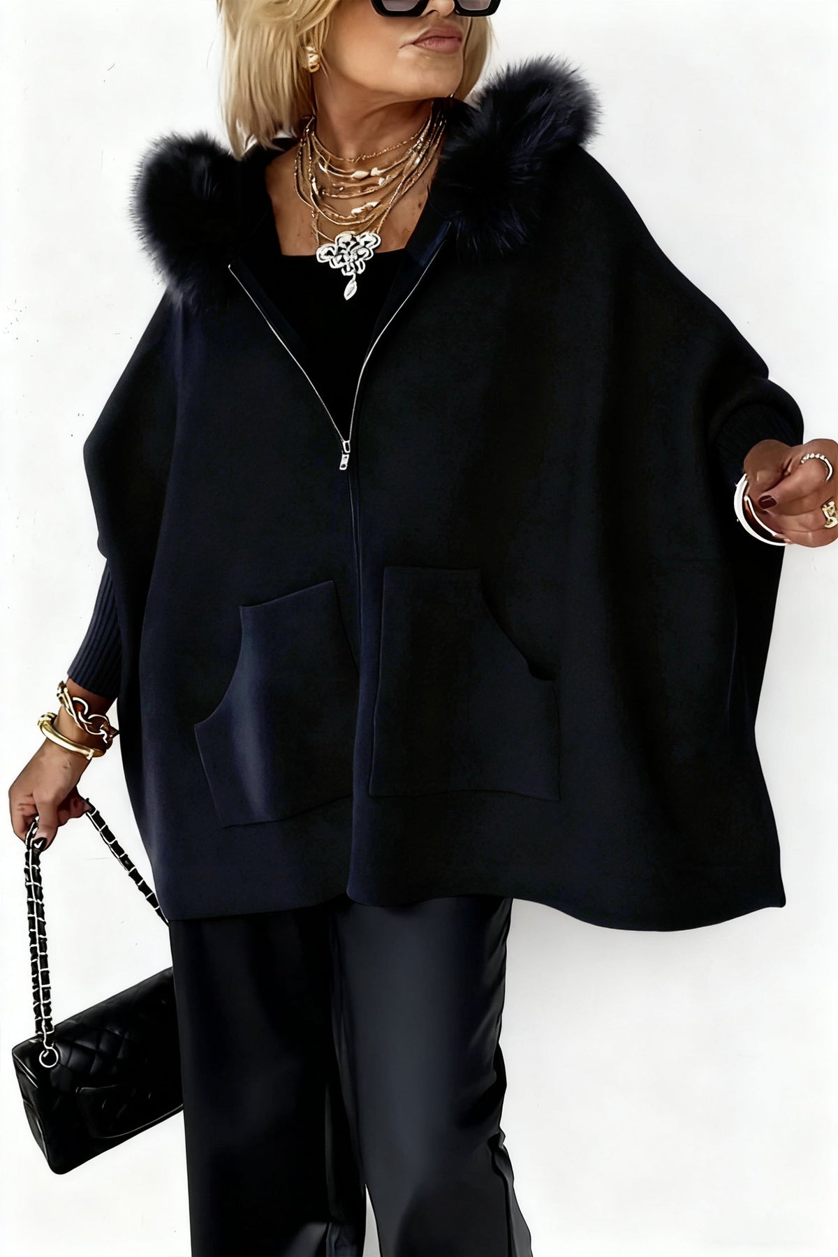 ❄️Winter Sale 50% OFF🧥Women Fur Collar Solid Color Casual Jacket