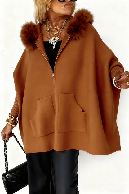 ❄️Winter Sale 50% OFF🧥Women Fur Collar Solid Color Casual Jacket