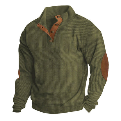🏆Limited Time 50% Off! 🩶Men's Corduroy Stand Collar Sweatshirt