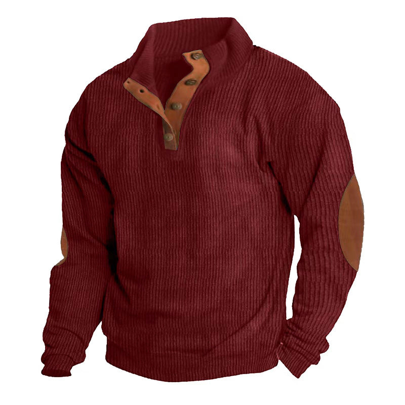 🏆Limited Time 50% Off! 🩶Men's Corduroy Stand Collar Sweatshirt