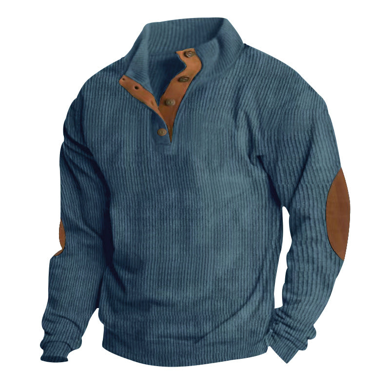 🏆Limited Time 50% Off! 🩶Men's Corduroy Stand Collar Sweatshirt