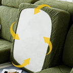 Modern Leaf Jacquard Water-Repellent Anti-Scratch Stretch Full Wrap Sectional Couch Cover