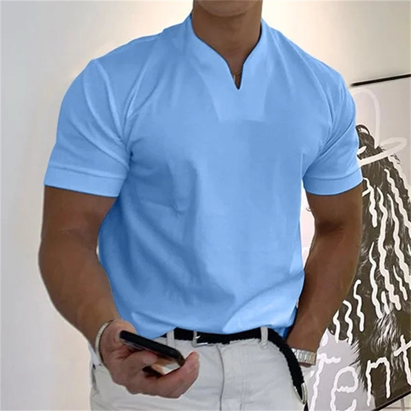 ⏰ Now Only 60% OFF! 👕Men Gentlemans Business Short Sleeve Fitness T-shirt