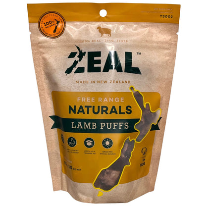 Zeal Free Range Naturals Lamb Puffs Pet Treats 85g