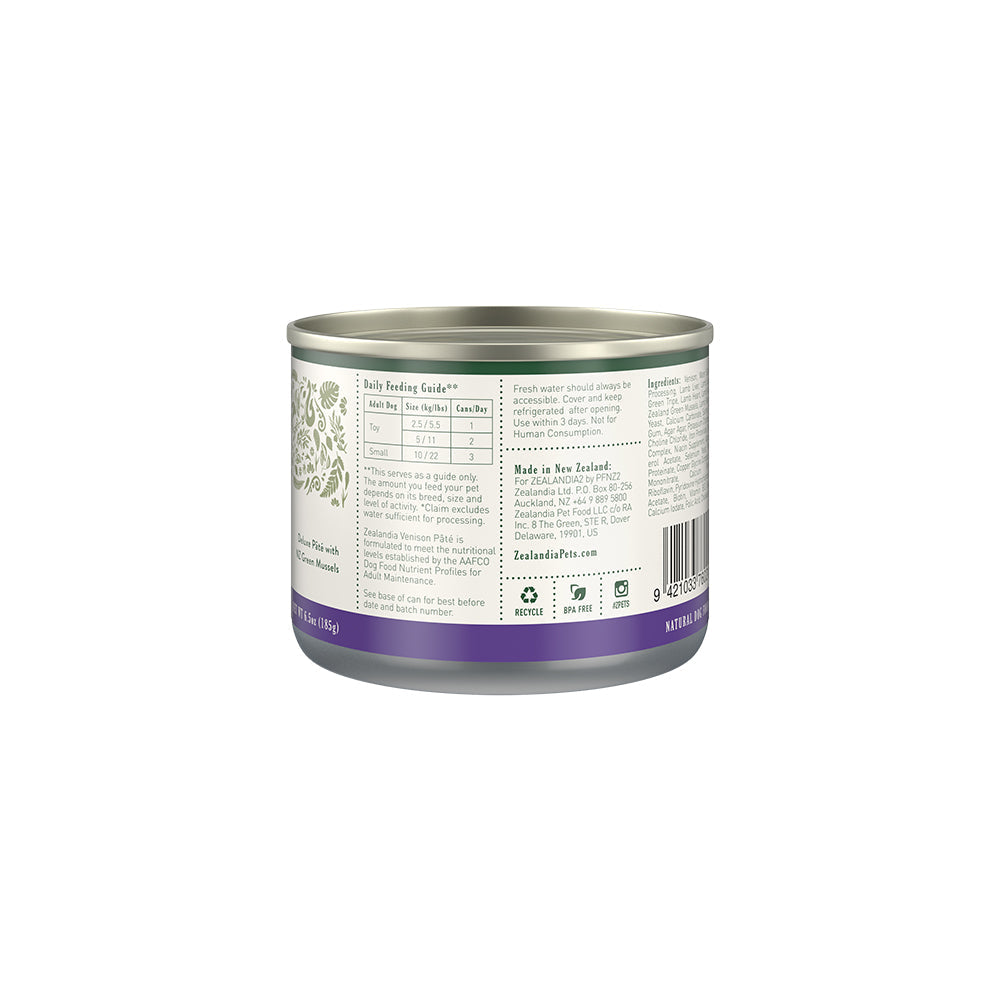 ZEALANDIA Venison Pate Dog Wet Food