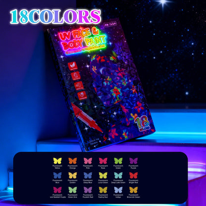 🎁New Year Special Deals £9.99!!⚡50K+ SOLD!🎁UV Glow Face and Body Paint Markers Set