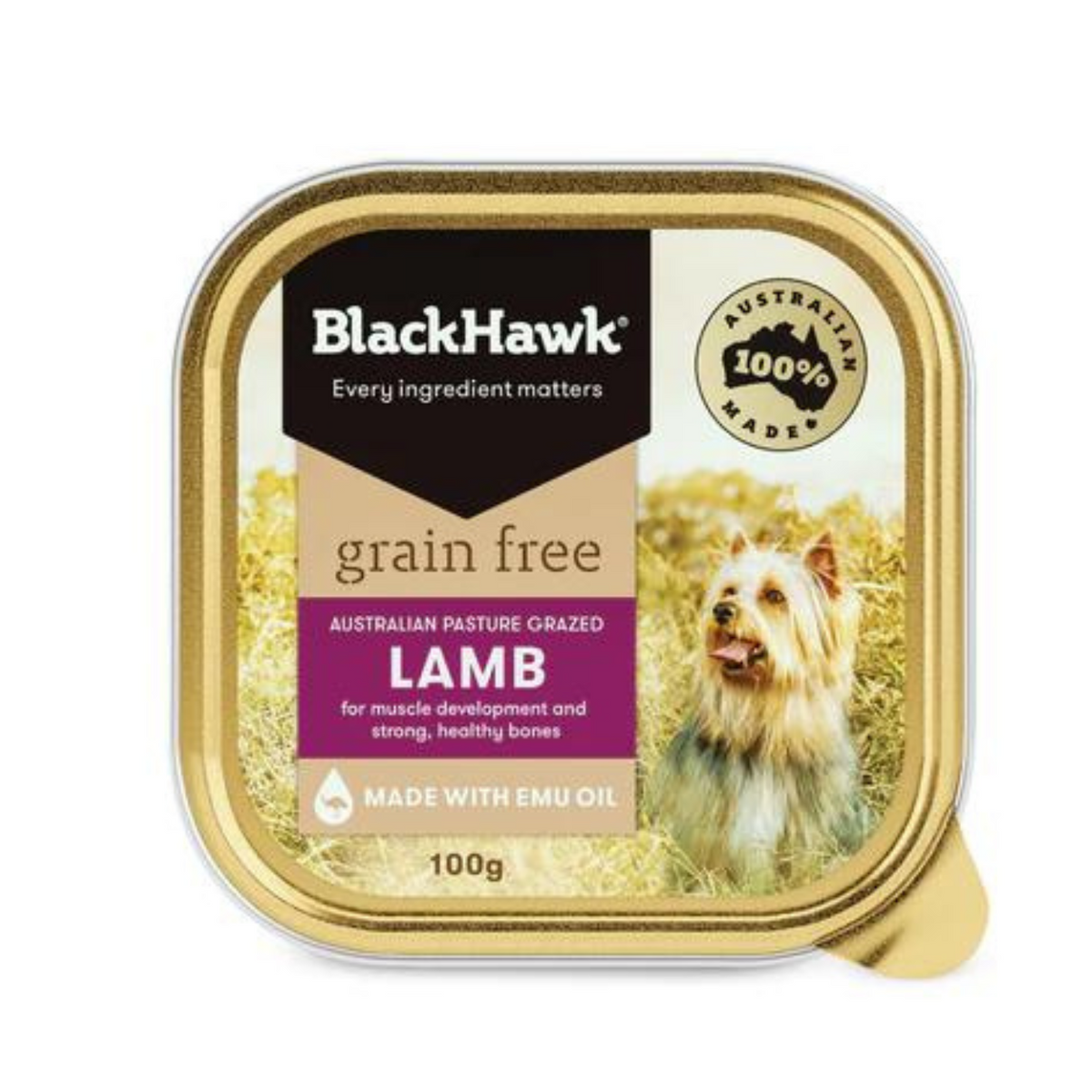 Black Hawk Wet Dog Food Tray Grain Free Lamb