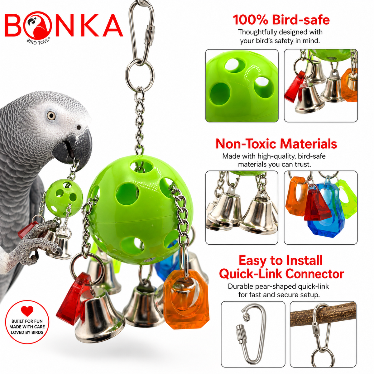 1937 Bell Pull - Engaging Bird Toy for Endless Fun