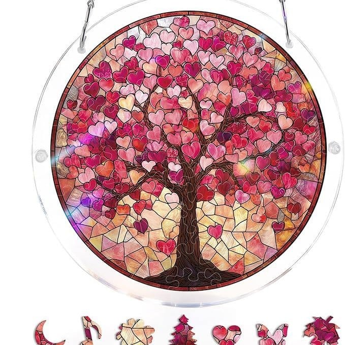 🔥LAST DAY 70% OFF 🧩Acrylic 80 Pcs Puzzle✨Suncatcher Hanging Ornament