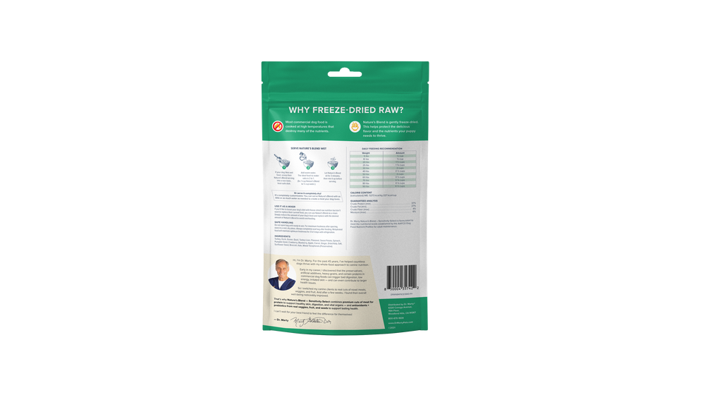 Dr Marty Nature's Blend Sensitivity Select Freeze Dried Raw Dog Food
