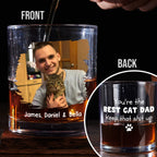 Keep That Shit Up Cat Photo Ver - Personalized Whiskey Glass