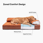 Large Waterproof Orthopedic Bolster Dog Sofa Bed - LuxeNest